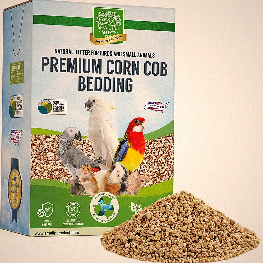 100% Natural Corn Cob Bedding for Pets - Small Animal & Bird Cage Litter Safe...