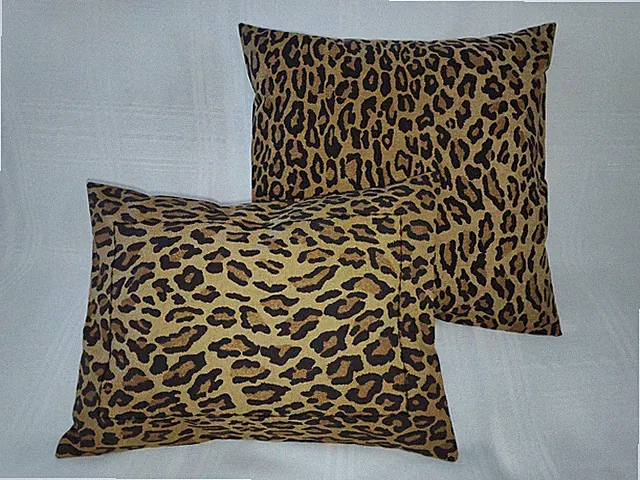 2 RALPH LAUREN ARAGON LEOPARD TOSS PILLOW SHAMS 12x16 & 16x16 inch New