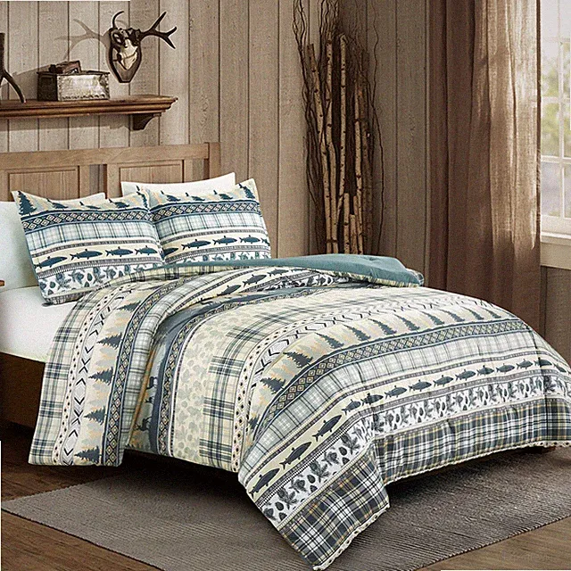 Chezmoi Collection Meadow Wildlife Explorer Printed Microfiber Comforter Set