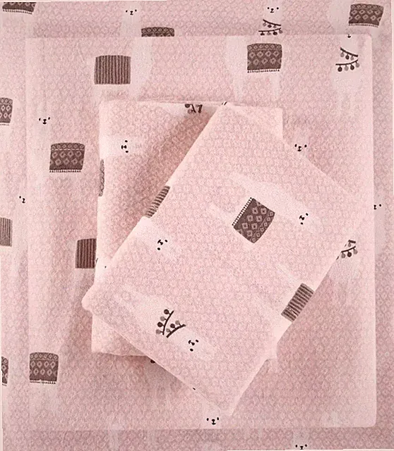 Cozy Cotton Flannel Sheet Set 4 Piece Cute Animal Print Full Pink Llamas