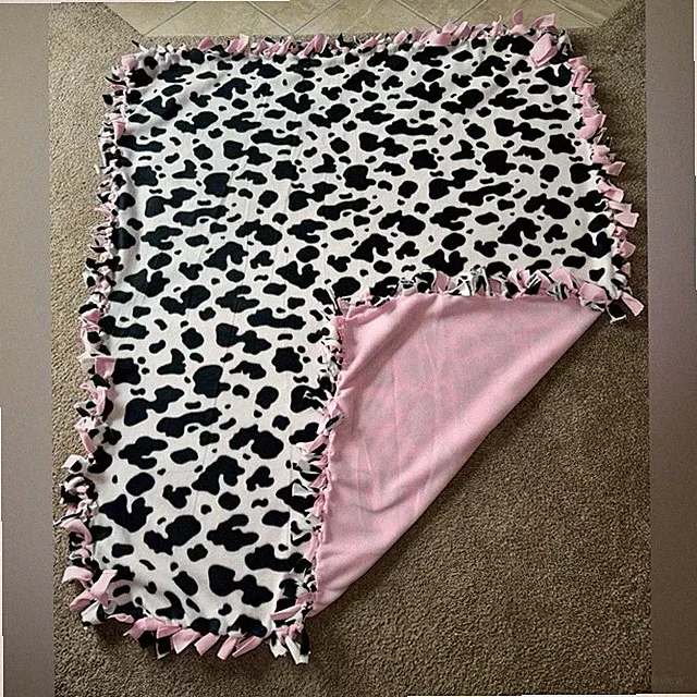 Custom Tie Fringe Fleece Throw Blankets!