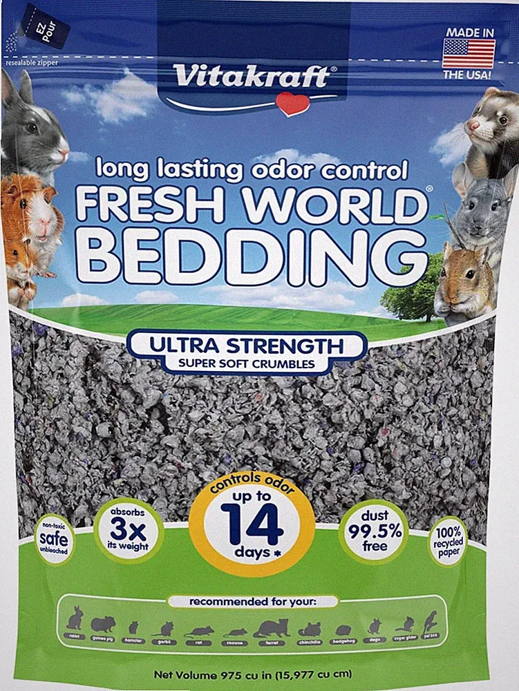 Fresh World Small Animal Bedding - Ultra Strength - Pet Bedding for Litter Boxes