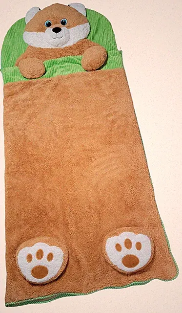 Hugfun Kids Animal Slumber Bag Little Bear Paws Sleeping Bag Nap Time Excellent