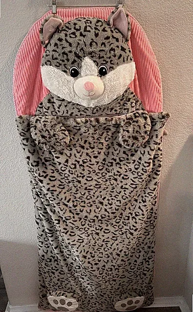 KIDS Hugfun SLUMBER SLEEPING BAG KittyCat CAMPING SLEEPOVER
