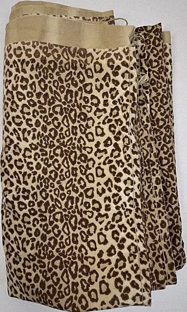 🍀 Martex Twin Leopard Print Fitted Sheet Brown Tan Animal Pattern Cotton Blend