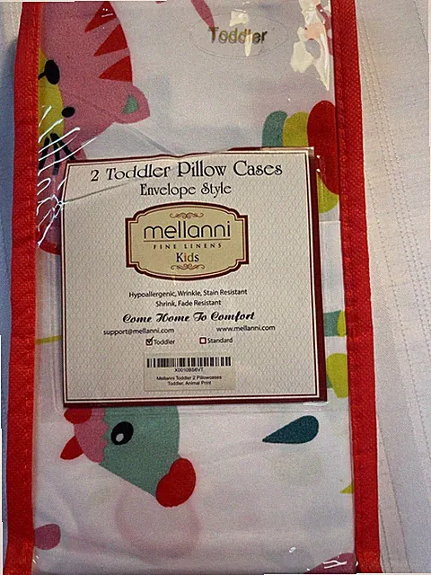 Mellanni Toddler Pillowcases Animal Print Hypoallergenic NWT