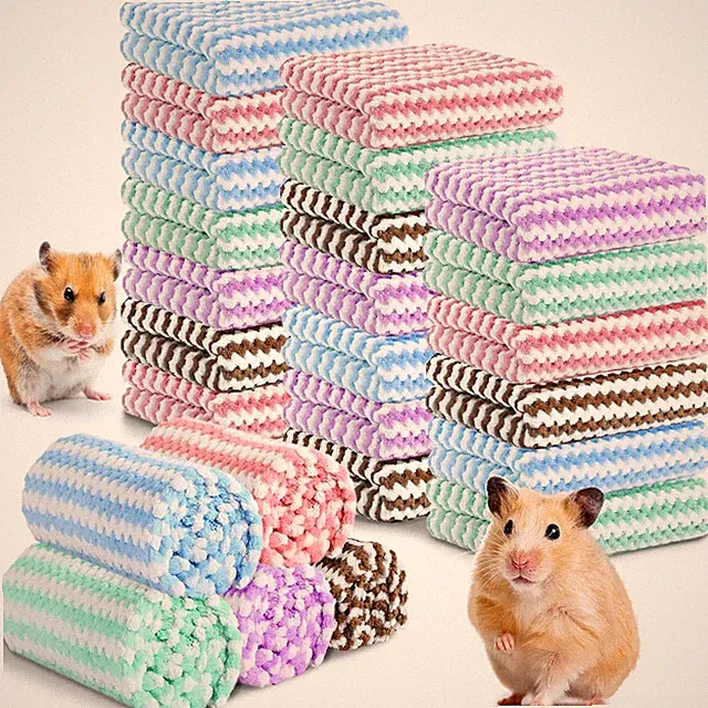 Moukeren 20Pcs Guinea Pig Fleece Bedding Blankets Bulk Washable Small Animal...