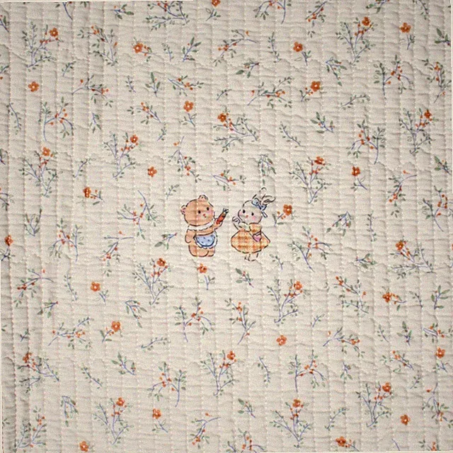 New 100% Cotton Child Blanket Quilt Toddler Bear Bunny 59" x 79" Twin