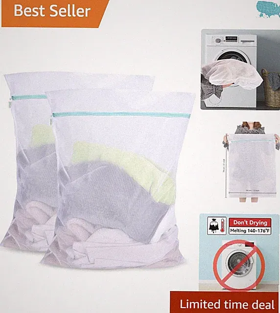 Protective Zippered Mesh Laundry Bags - Ideal for Sweaters and Delicates