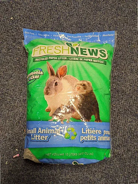 Recycled Paper Small Animal Litter Bedding, 10 Liters
